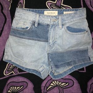 pacsun asymmetrical mom shorts
